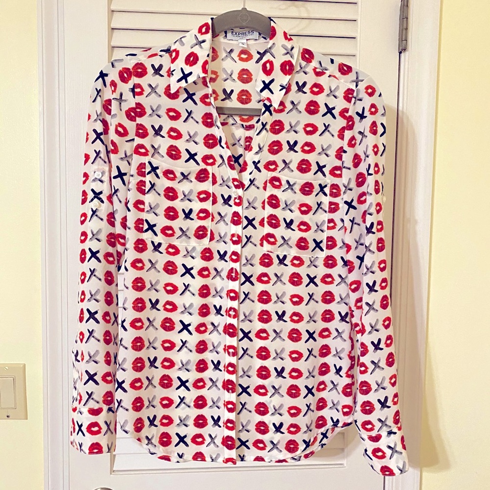 Valentines Day Hugs & Kisses Portofino Shirt